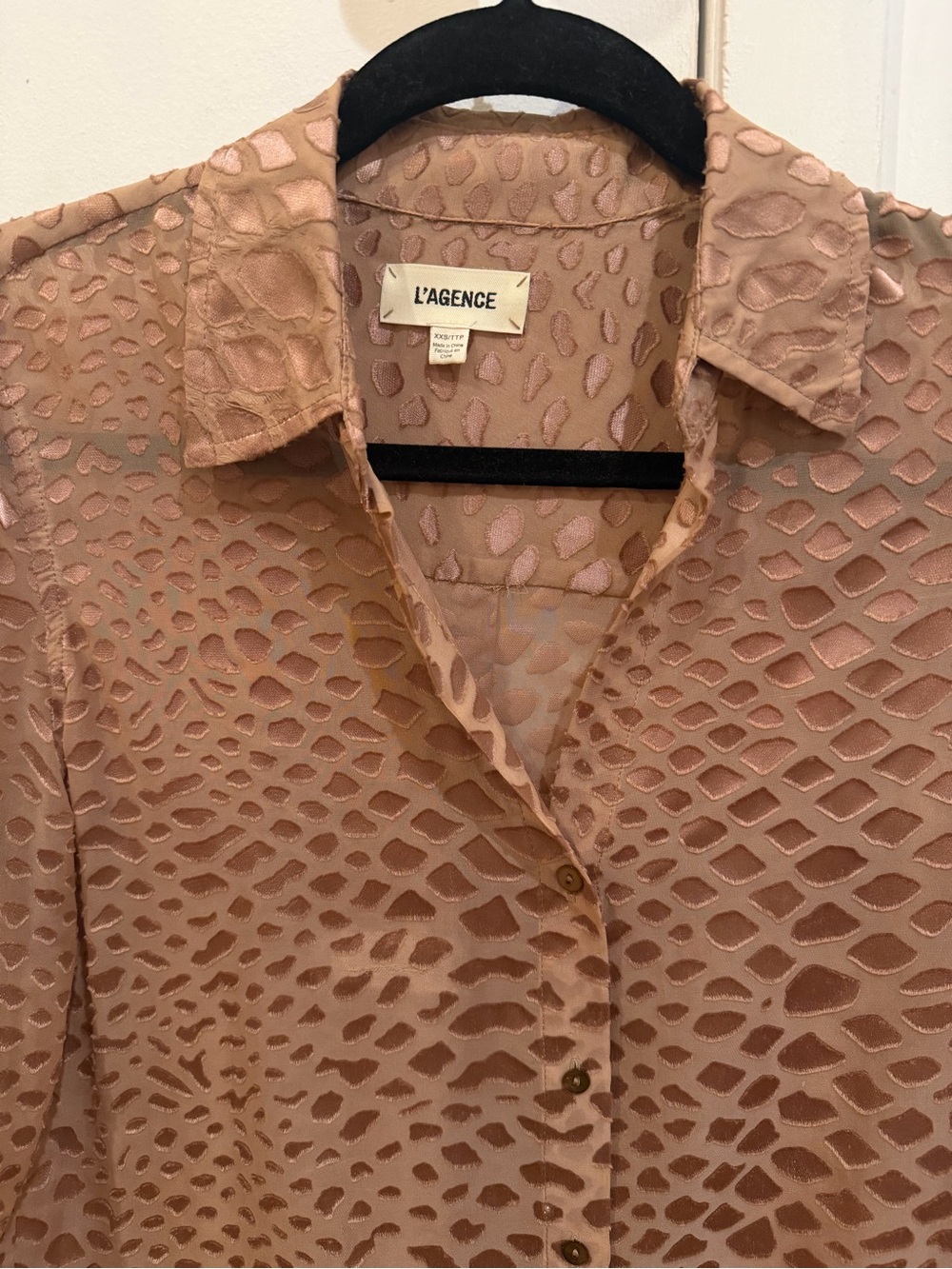 L'AGENCE | Printed Button down, XXS - Picture 2 of 4